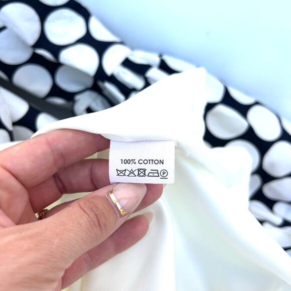 Dries Van Noten Polka Dot Bell Sleeve Mod Dress Black White 38 Cotton 6 - Picture 9 of 12